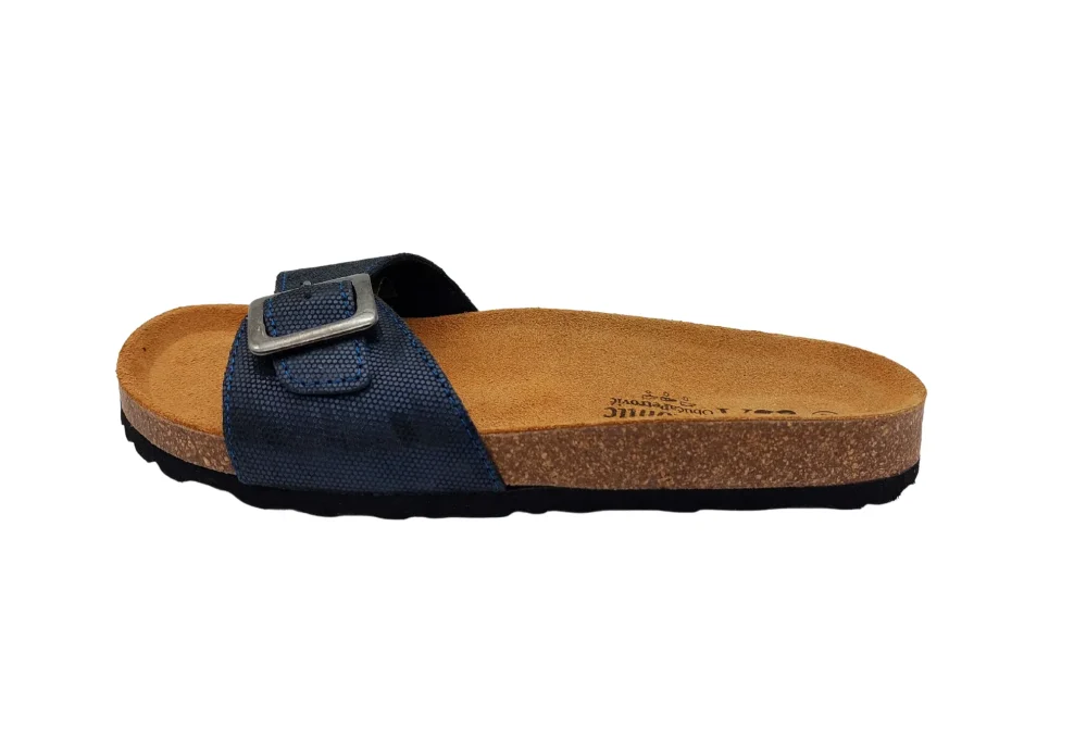 Ljetne anatomske natikace tamno plava sa sljokicama