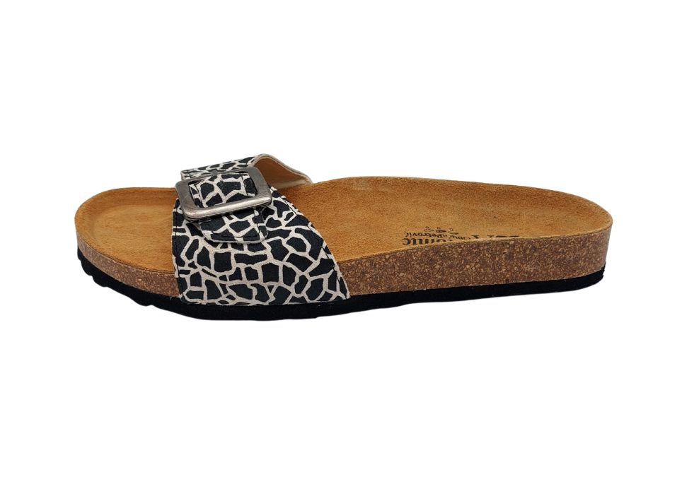 Ljetne anatomske natikace za zene crno bijele 1