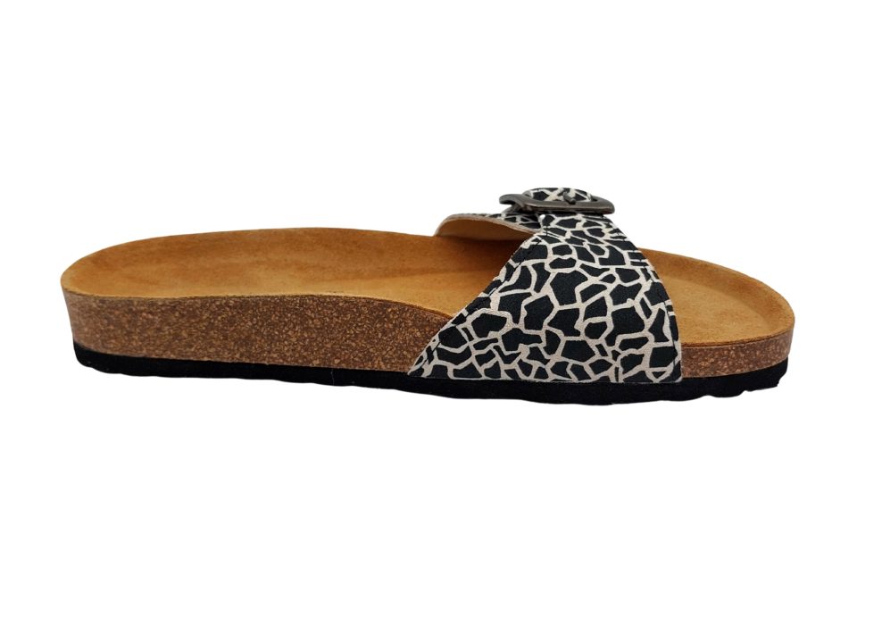 Ljetne anatomske natikace za zene crno bijele 2