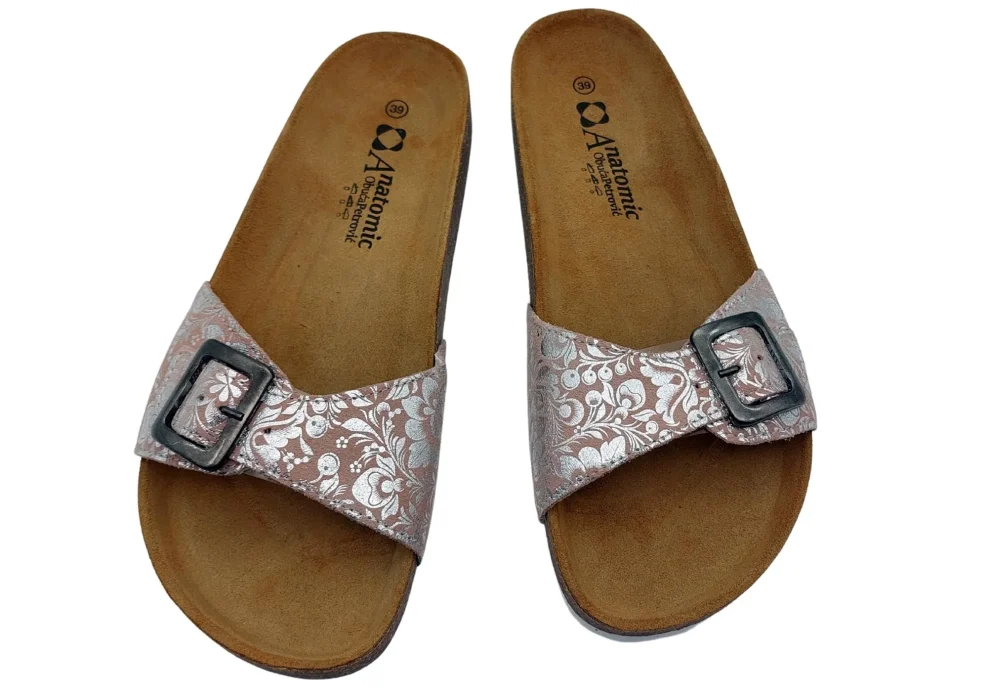 ljetne anatomske natikace srebrno roza 3