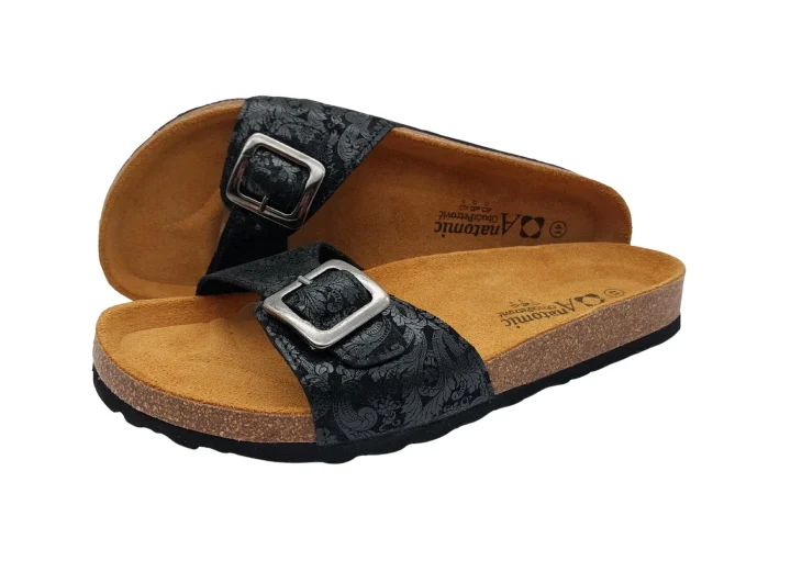 ljetne anatomske natikace za zene crne s uzorkom 5