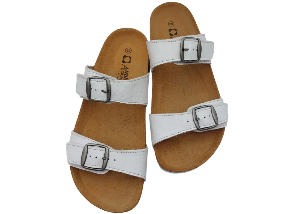 Ljetne natikace sa dva remena bijele 1 1