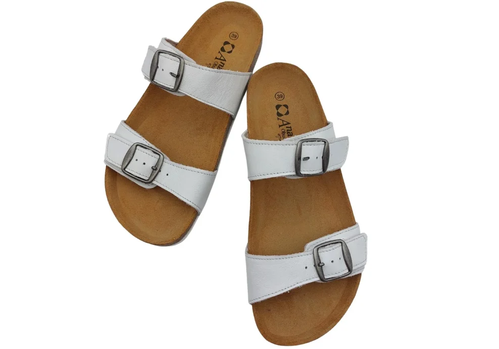 Ljetne natikace sa dva remena bijele 3