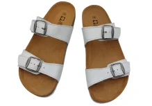 Ljetne natikace sa dva remena bijele 4