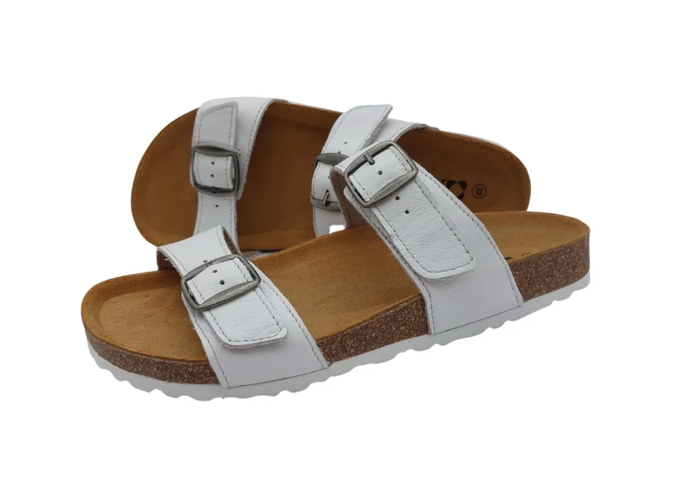 Ljetne natikace sa dva remena bijele 6