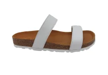 Ljetne zenske natikace sa dva remena bez kopcanja bijela11