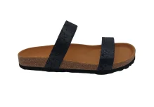 Ljetne zenske natikace sa dva remena bez kopcanja plava detalji zorak