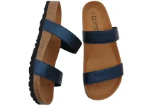 Ljetne zenske natikace sa dva remena bez kopcanja plave boje 4