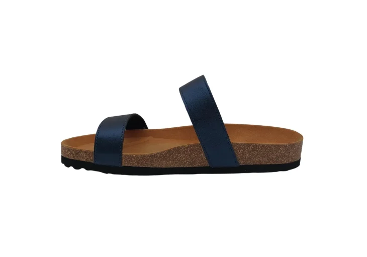 Ljetne zenske natikace sa dva remena bez kopcanja plave boje 5