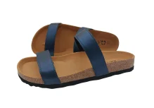 Ljetne zenske natikace sa dva remena bez kopcanja plave boje 7