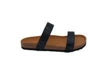 Ljetne zenske natikace sa dva remena bez kopcanja tamno plava s uzorkom 3