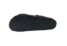 Ljetne zenske natikace sa dva remena crne boje s uzorkom 1