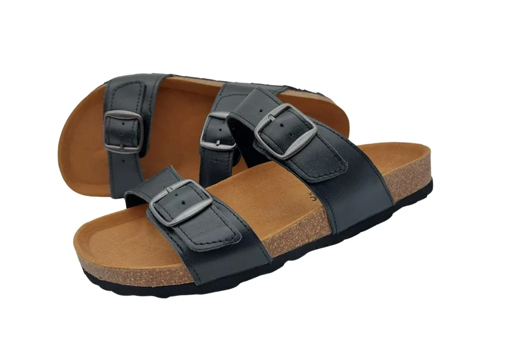 Natikace sa dva remena crne boje 6