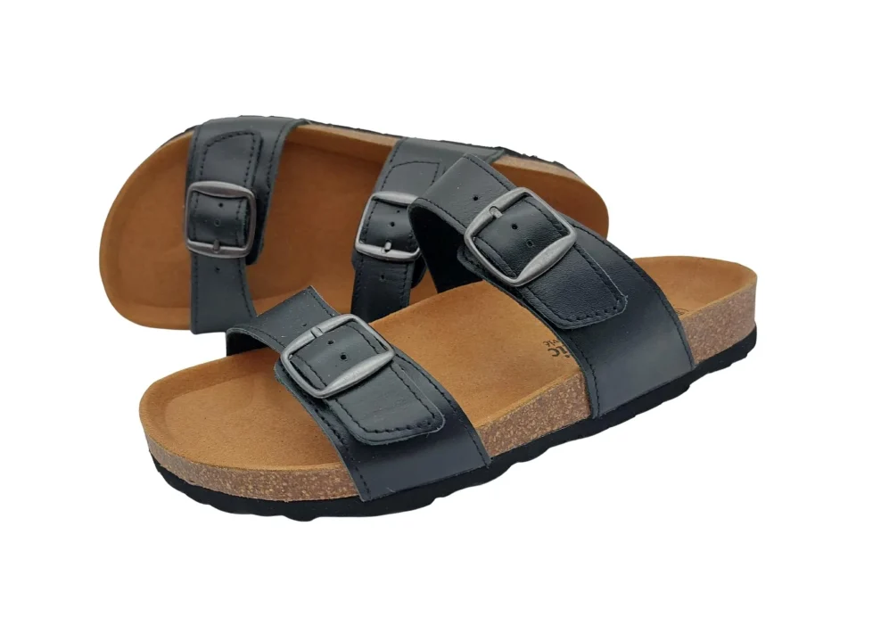 Natikace sa dva remena crne boje 7