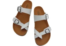 Zenske kozne Japanke sa remenom oko palca bijele boje 2