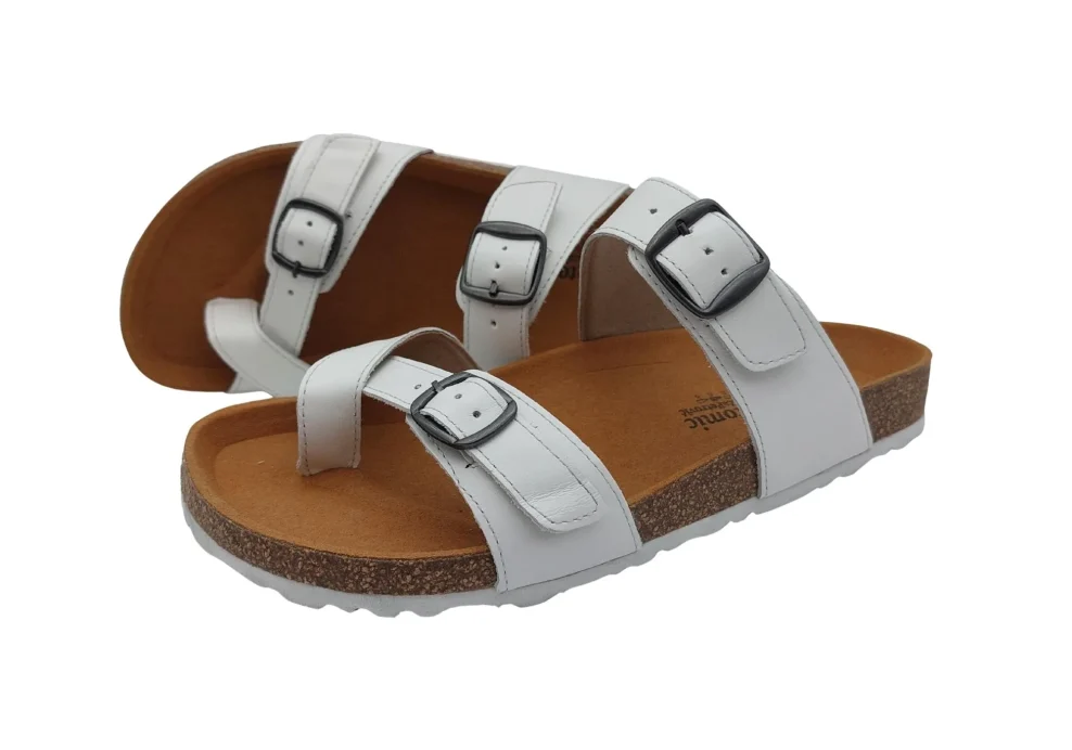 Zenske kozne Japanke sa remenom oko palca bijele boje 5