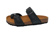 Zenske kozne Japanke sa remenom oko palca crna na tockice 11