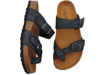 Zenske kozne Japanke sa remenom oko palca crna na tockice 3