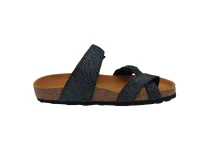 Zenske kozne Japanke sa remenom oko palca crna na tockice 5