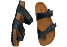 Zenske kozne Japanke sa remenom oko palca crne boje 1