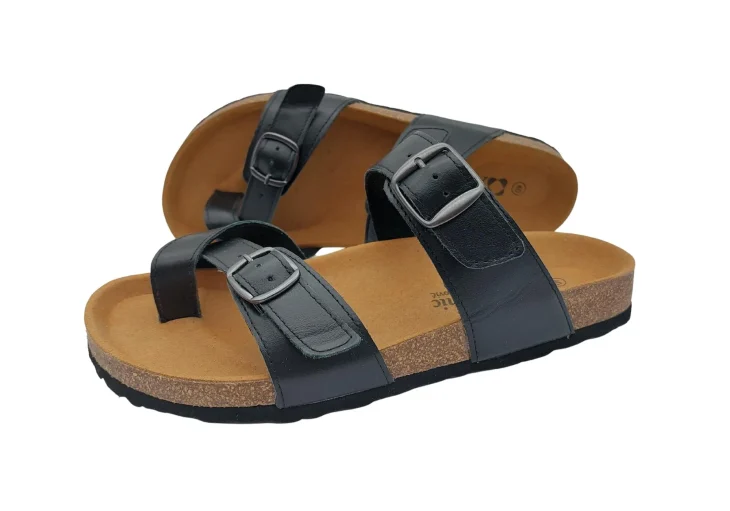 Zenske kozne Japanke sa remenom oko palca crne boje 6