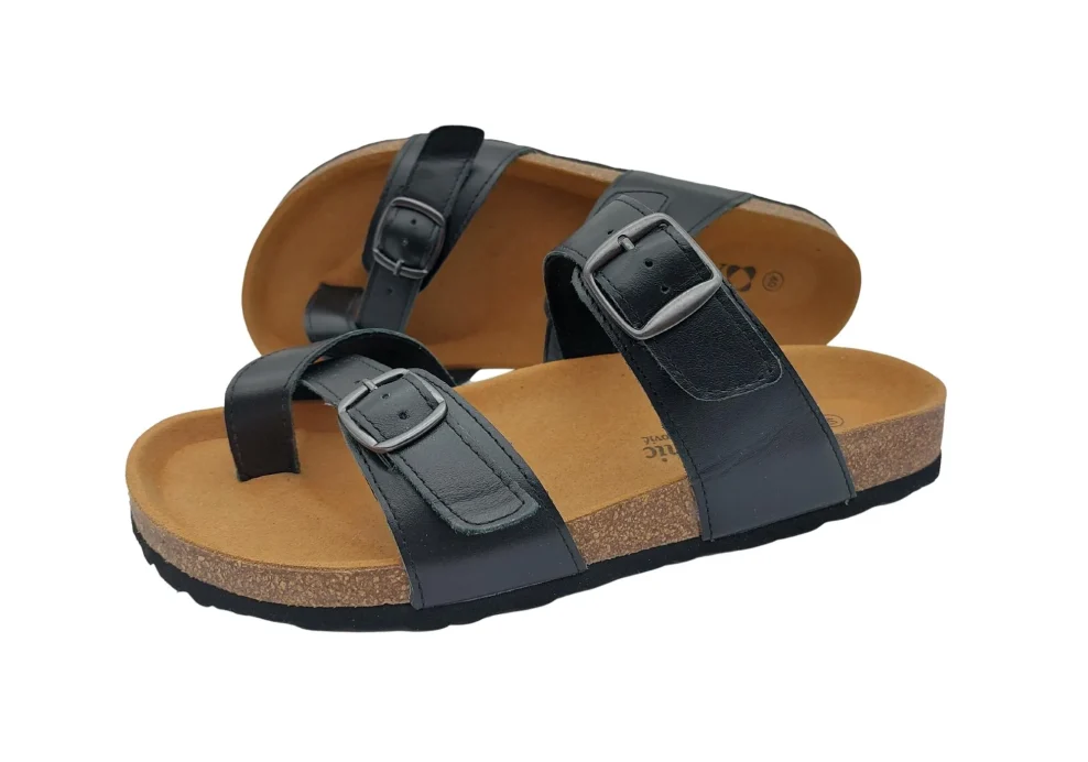 Zenske kozne Japanke sa remenom oko palca crne boje 6