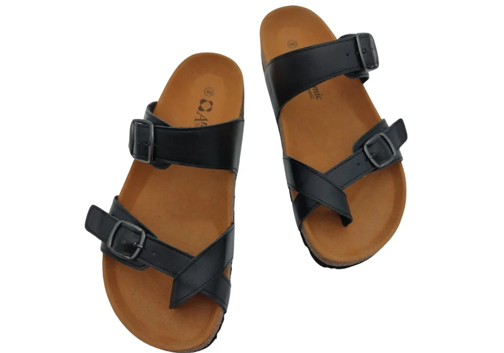 Zenske kozne Japanke sa remenom oko palca crne boje 7