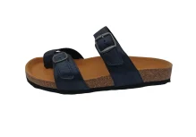 Zenske kozne Japanke sa remenom oko palca plave sa sljokiama 11