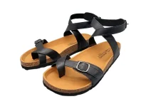 Zenske kozne sandale s remenima crna43