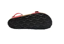 Zenske kozne sandale s remenima crvena sa sljokicama 5