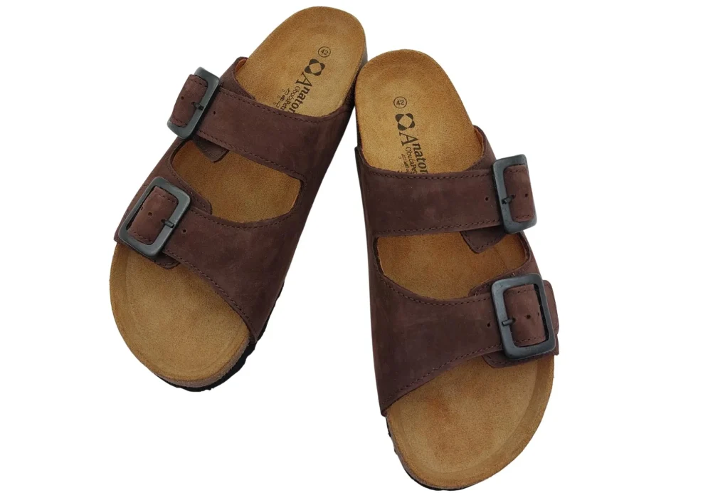 muske natikace sa sirim remenom smeda 1