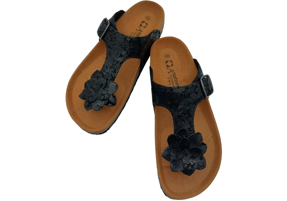 zenske kozne japanke crne s uzorkom 3