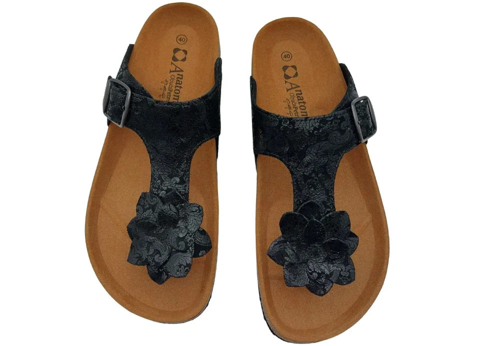 zenske kozne japanke crne s uzorkom 5