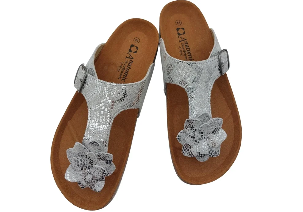 zenske kozne japanke srebrne boje 4