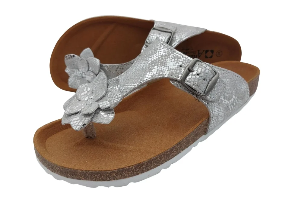 zenske kozne japanke srebrne boje 5