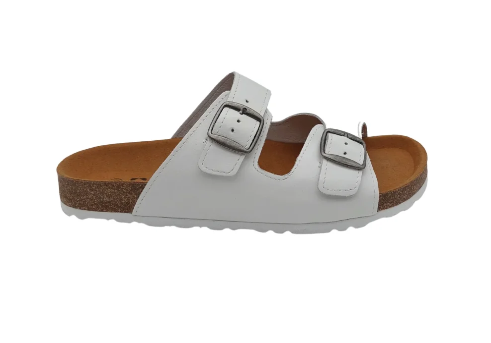 zenske natikace sa sirim remenom bijela 11