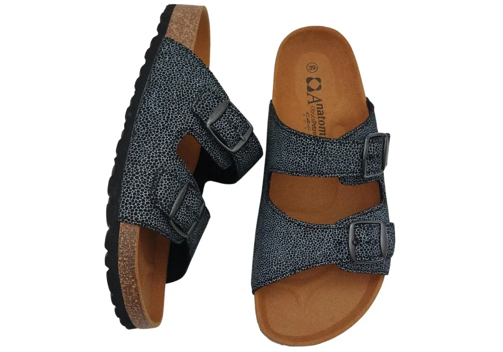 zenske natikace sa sirim remenom crna na tockice 4