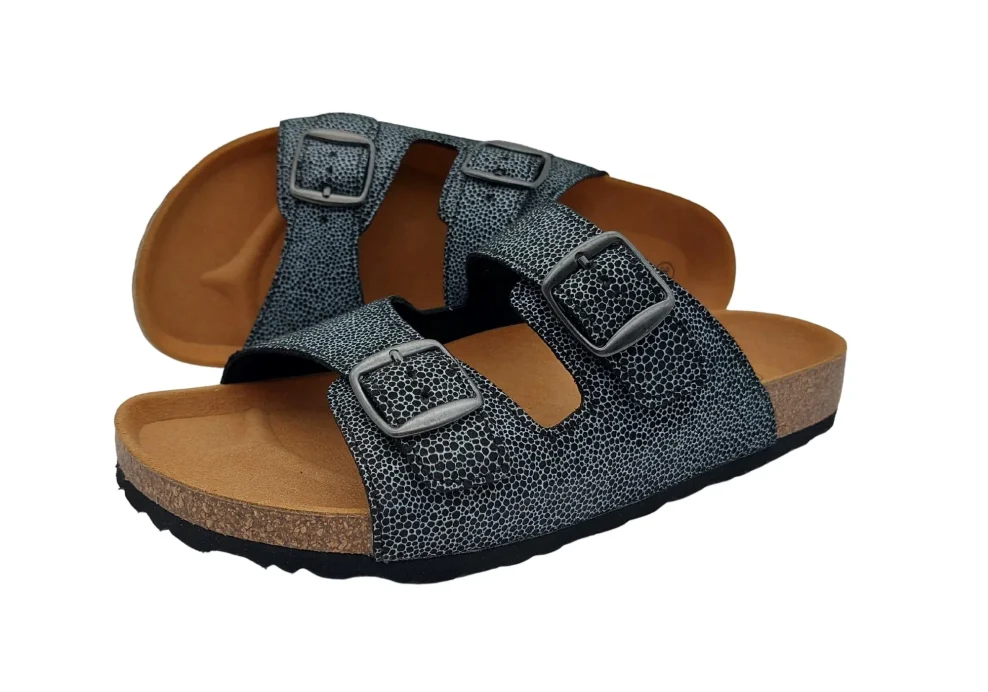 zenske natikace sa sirim remenom crna na tockice 5