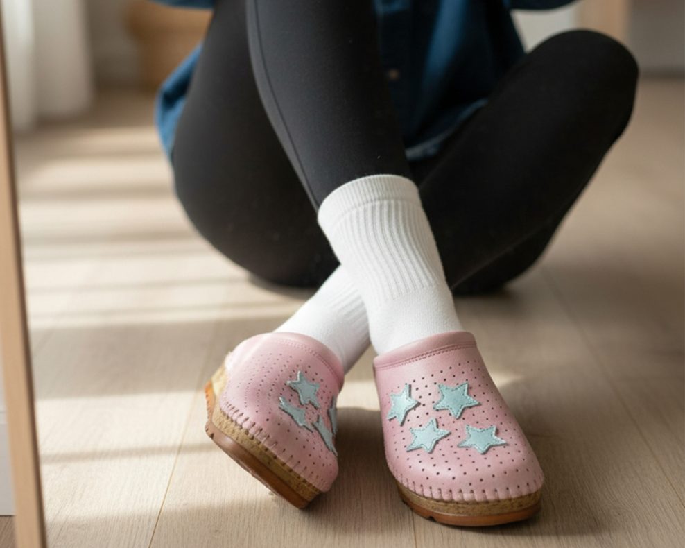 blago roza sa srebrnim zvijezdicama