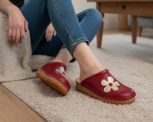 anatomske bordo kožne klompe