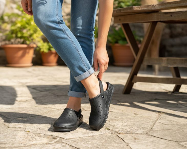 anatomske klompe cijele crne