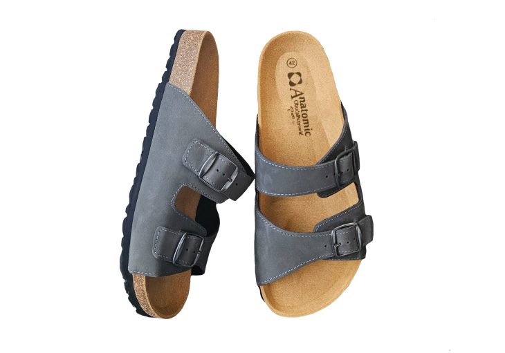 Kožne natikače sa dva temena