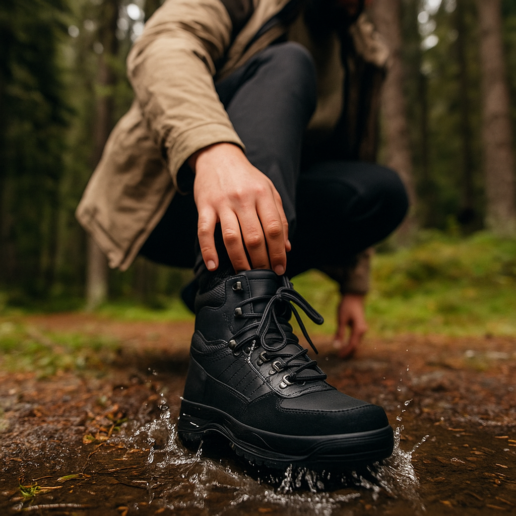 20250922 1053 Forest Puddle Boots remix 01k5r9xm6qe17vkykg0vjrvesw