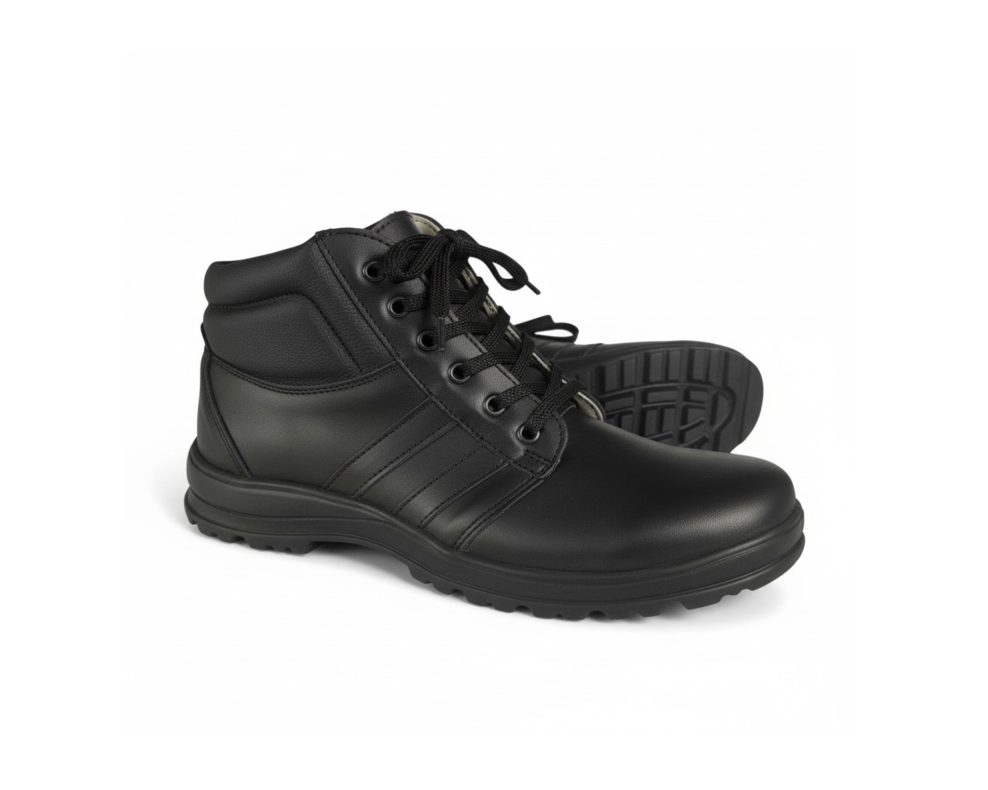 muške kožne gležnjače crna