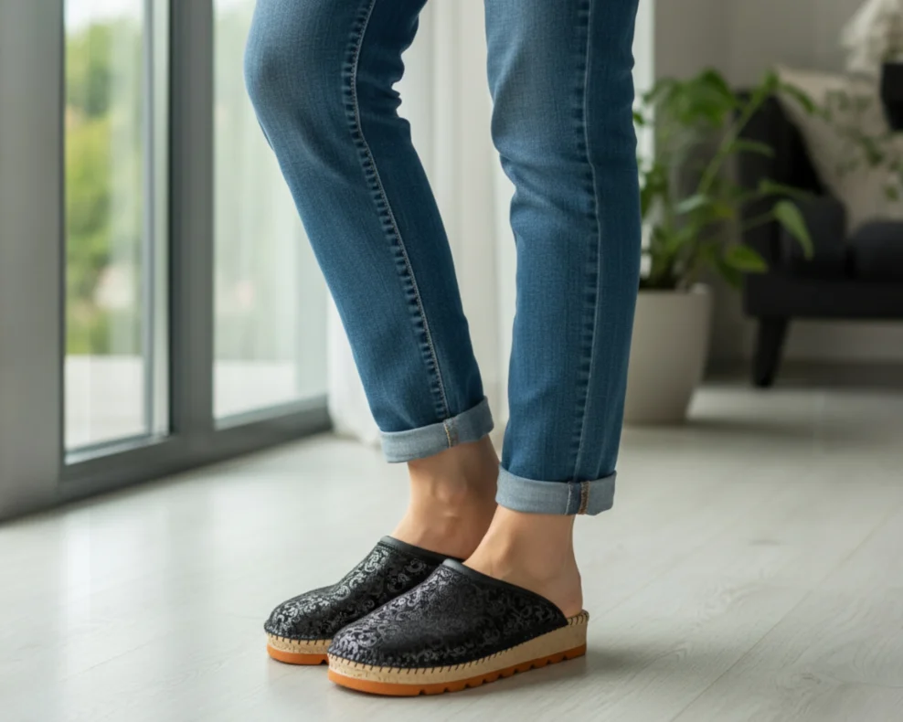 200 170 klompe, crne sa detaljima