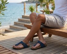 703 plava brusena navy model usnjene natikace