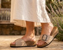 Anatomske natikaače taupe, antilop prirodna koža