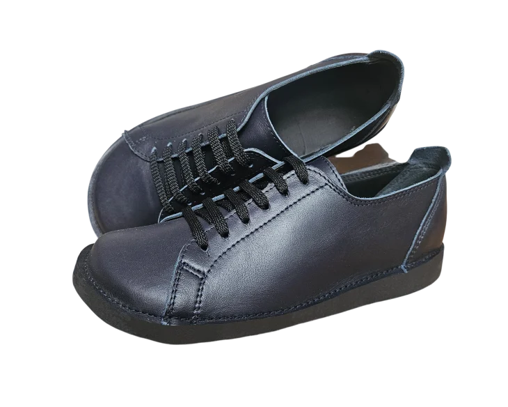 Kožne cipele tamno plava glatka (4)