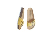 amber yellow brusena koza natikace par