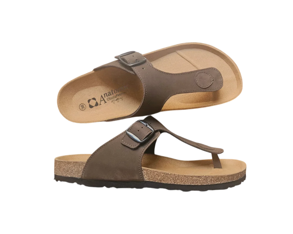 anatomske kozne japanke smedje par